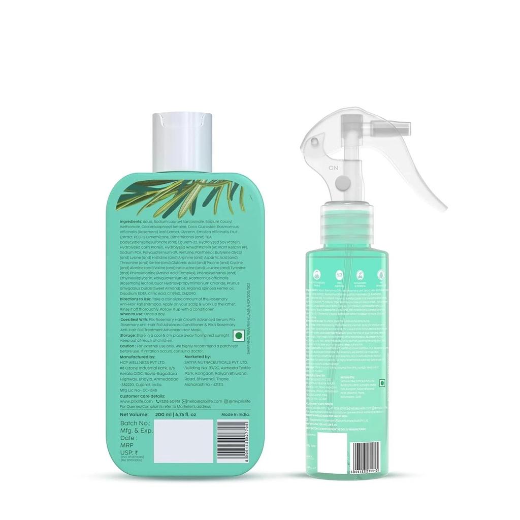 THE PLANT FIX Duo przeciw wypadaniu włosów z rozmarynem do wzrostu włosów Szampon + Spray 300ml