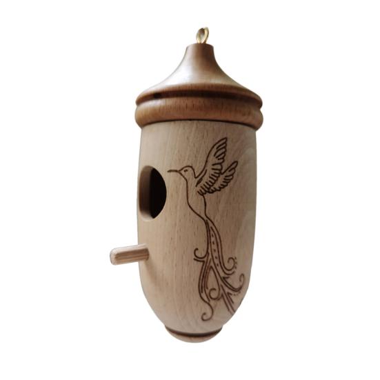 Bird House Fine Workmanship Easy To Use Wood Compact Natural Resting Nest Outdoor Supplies