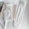 Japan Style Sexy Lace Ruffle Socks Ultra-thin Transparent Summer Hollow Mesh Crew Socks Women Fashion Harajuku Retro Socks
