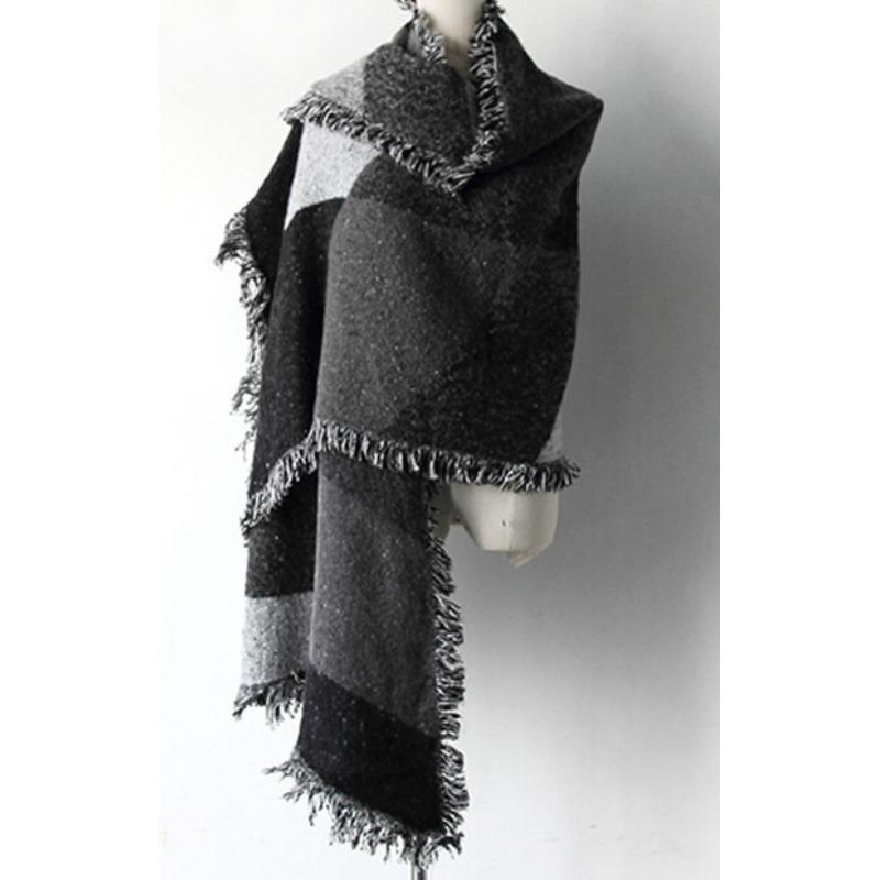 Scarf Women's Autumn and Winter New Woolen Scarf Shawl Dual Purpose Winter Warm Thickening Women's Shawl