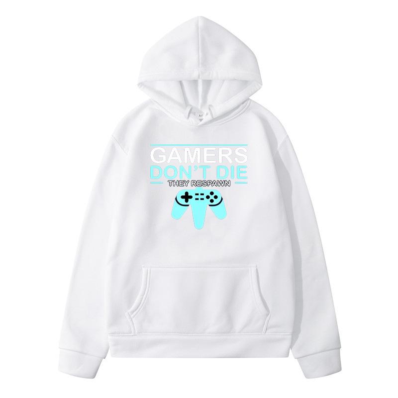 Gamer sterben nicht Mann Hoodie Herren Übergroß Neu in Sweatshirts Druck Sweatshirt Lässig Unisex Herbst Winter Oberteile Sudaderas