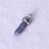 Bohemian Style Agate Crystal Quartz Hexagonal Bullet Pendant Necklace