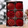 6pcs 8cm Christmas Pendant Ball Cartoon Christmas Tree Hanging Decoration  Home Xmas Decor