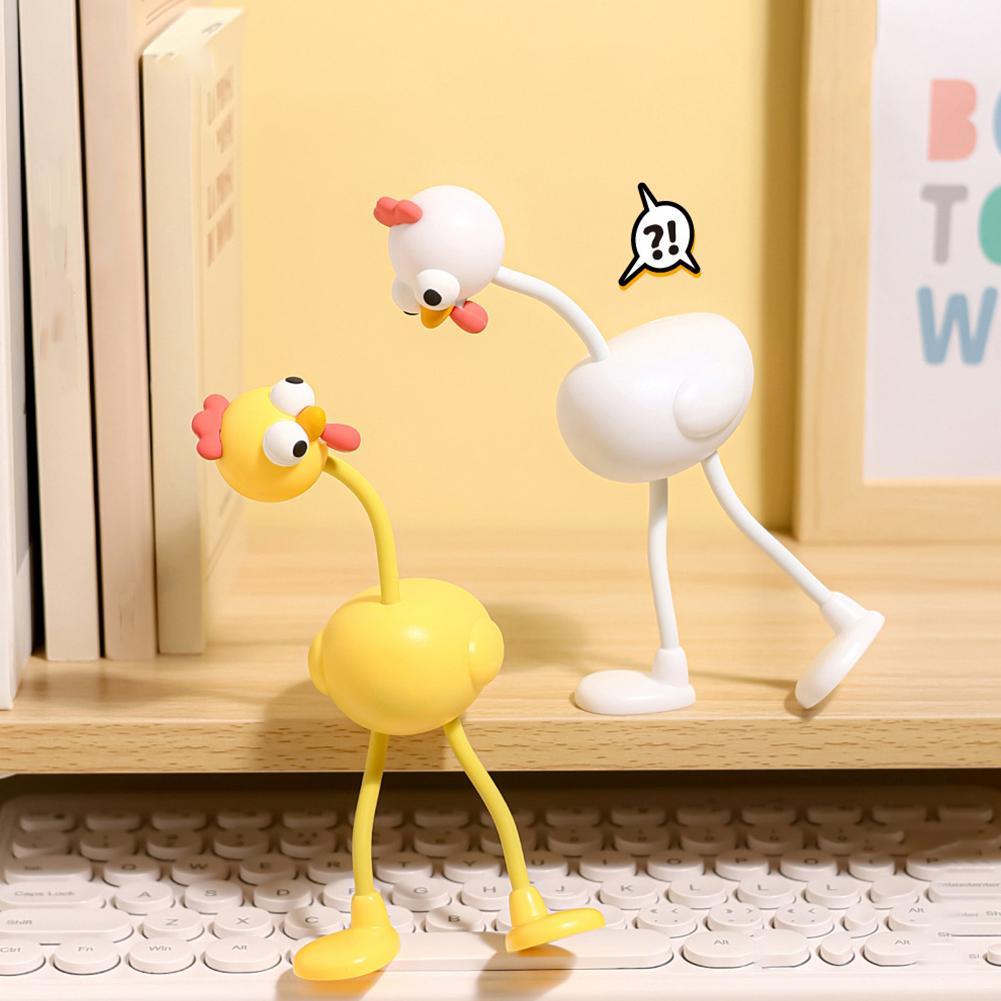 Chicken Night Light Mini Adjusting Table Lamp Portable Reading Light Easy Fixed Octopus Tentacles Desktop Light Funny Toy Lamp