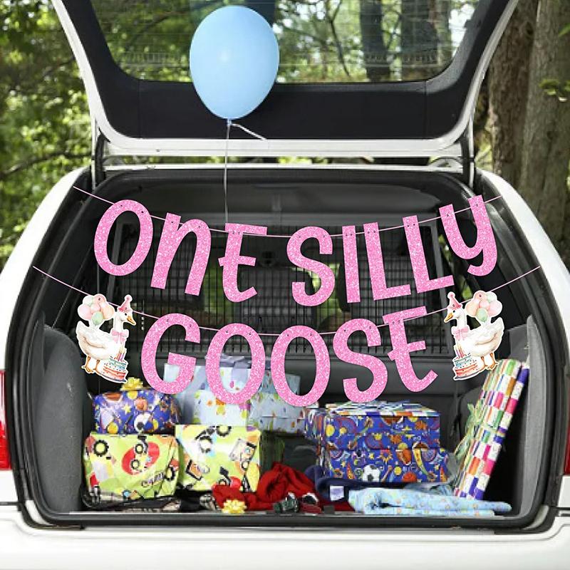 White Swan Birthday Decoration Banner Whirlpool Hanging Decoration Paper Cup Cake Top Decoration Party Decoration Supplies