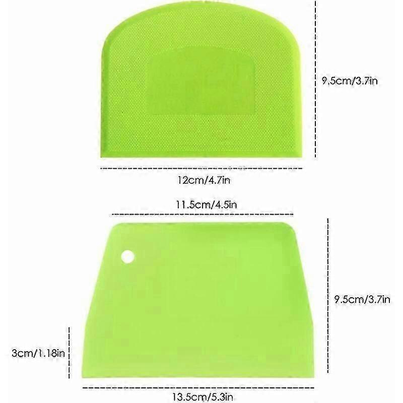 Set of 4 Plastic Dough Scraper Horn Pastry Dough Cutter for Pastry Bread 1NprE6