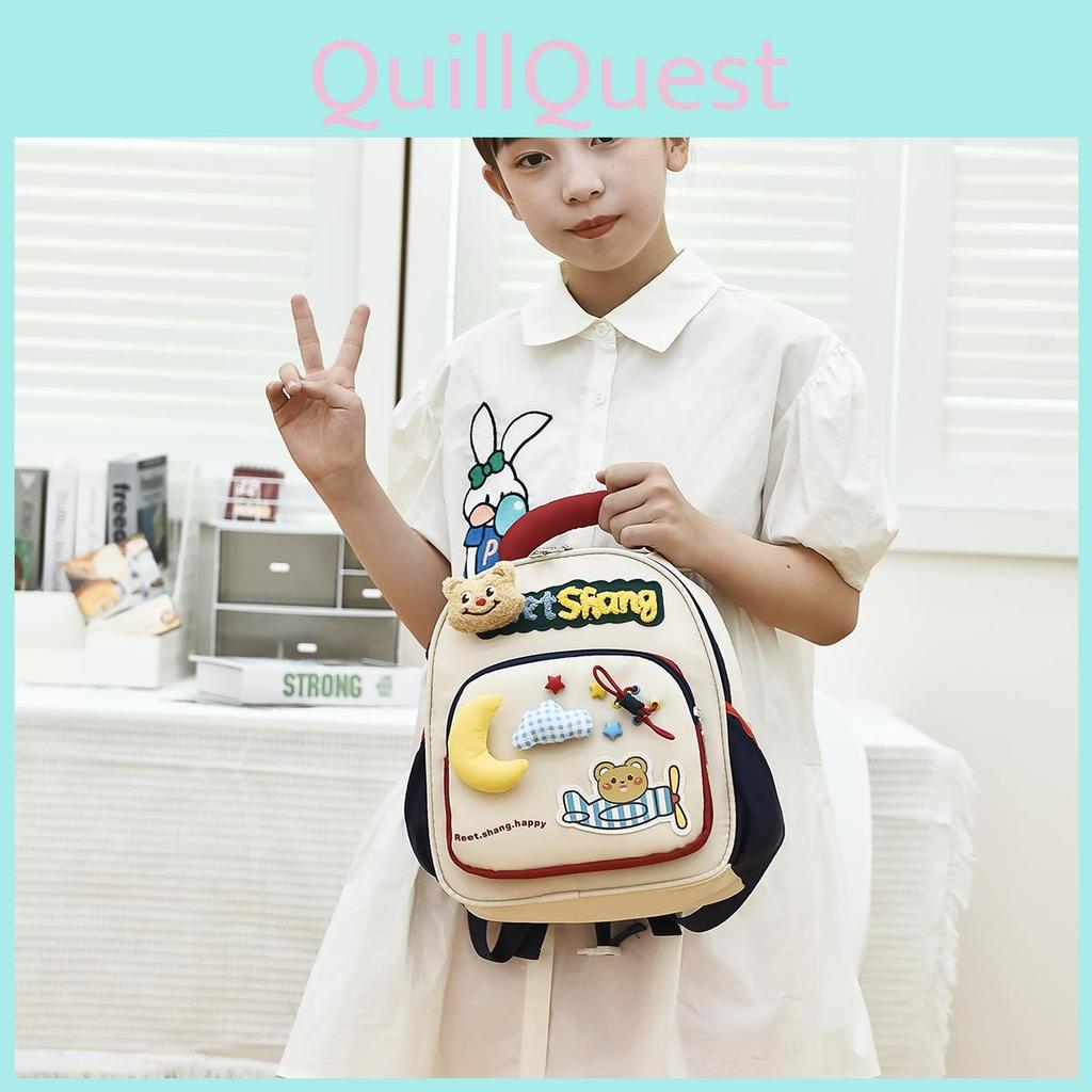 Rabbit Plush Bear Decoration Kids Backpack Lightweight Schoolbag Gift Cartoon