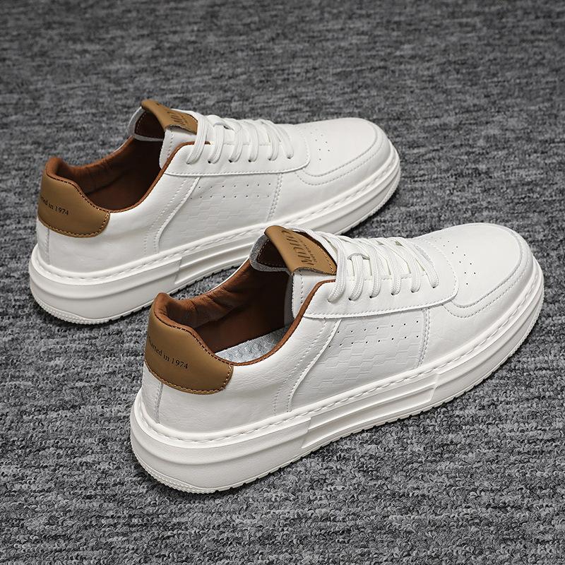 

Мужская летняя дышащая спортивная обувь, белые кроссовки, новые повседневные вулканизированные туфли на толстой подошве для мужчин, классические теннисные туфли бренда 44