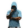 Men's Short Sleeve Hooded T Shirt Lightweight Raglan Athletic Top Casual Loose Fit Pullover Tee for Sports Workout