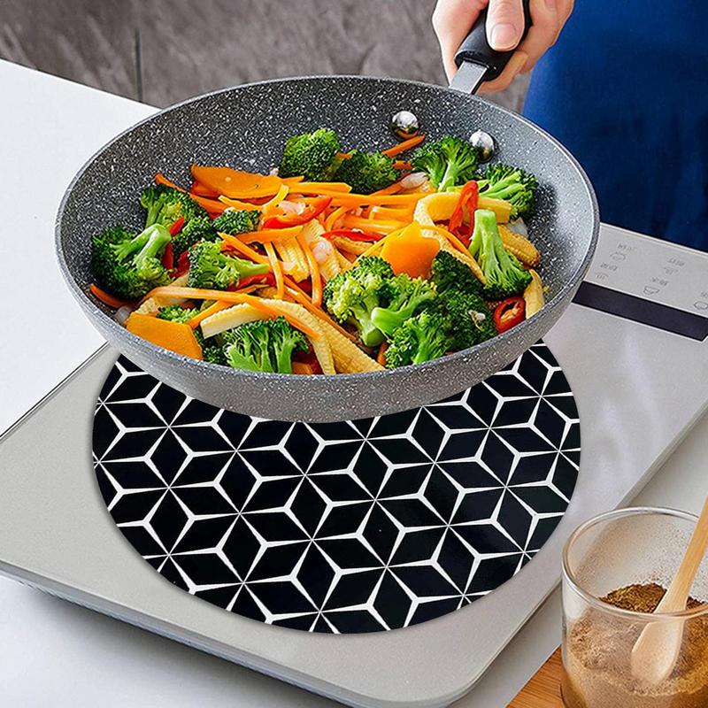 Induction Cooktop Protector Mat Non Slip Silicone Mat Heat Resistant Cooktop Protector Tight Fit Cuttable Protector Mat For