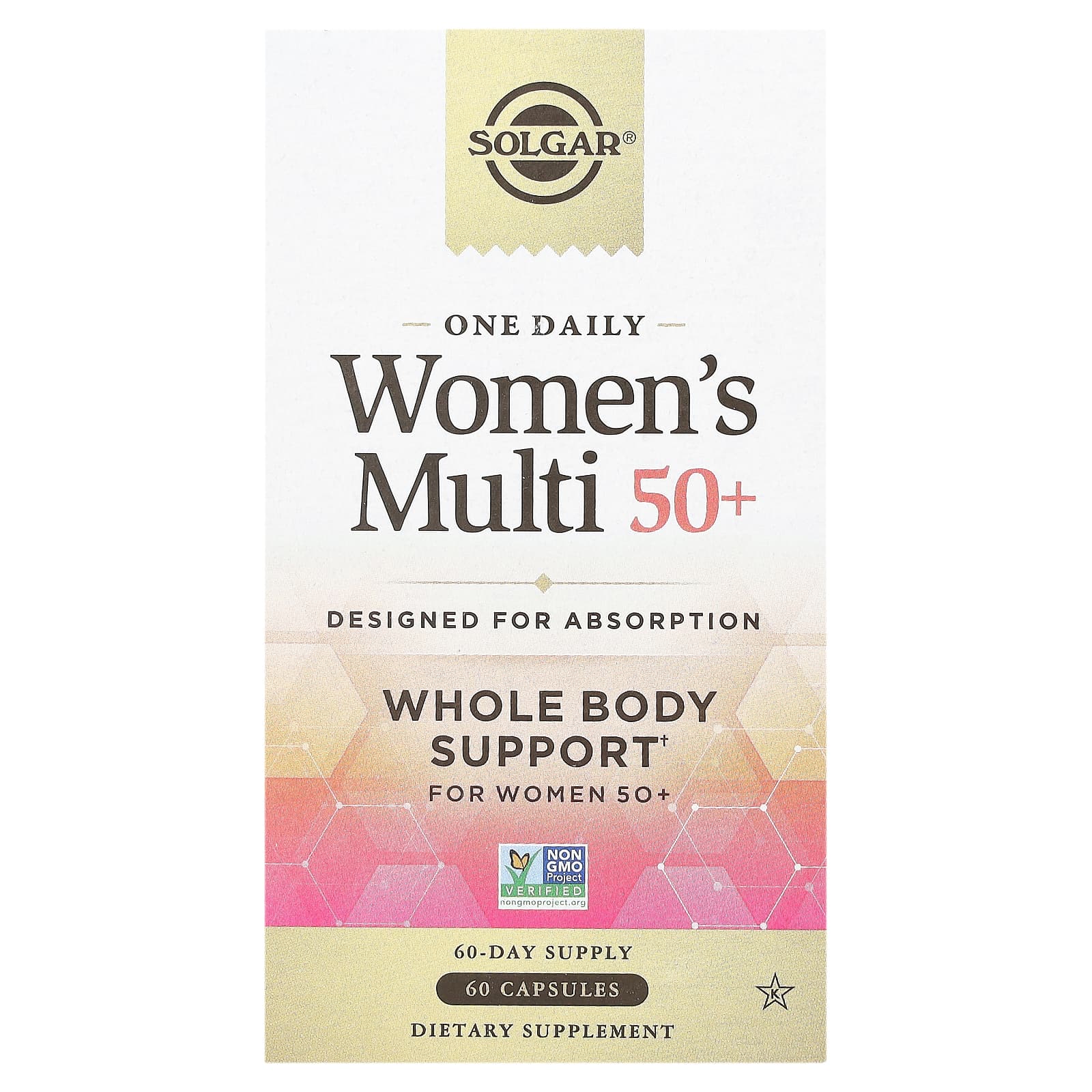 

Solgar, One Daily Women s Multi 50+, 60 капсул