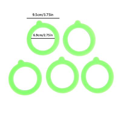 5Pcs Silicone Jar Gaskets Food Storege Jars Replacement Airtight Leak-Proof