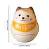 Ceramic Lucky Dog Shiba Inu Figurine Tumbler Doll 1.4x1.4x1.5inch Desktop Ornament