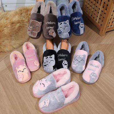Baumwollpantoffeln, Damenschuhe, Glückskatze, Warme Schuhe, Paar-Baumwollpantoffeln, Herrenschuhe, Rutschfeste Pantoffeln, Freizeitpantoffeln