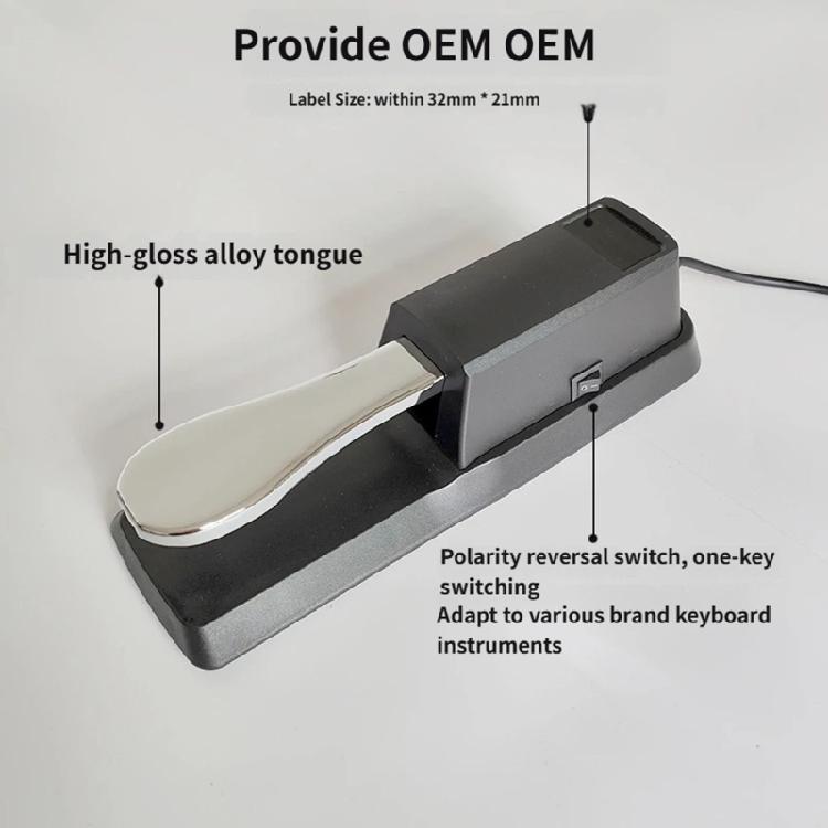 Sustain Pedal with Polarity Switches for Keyboard Synth Digital Pianos Electric Piano Drum Musical Instrument Accessories