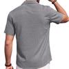 Men's Short Sleeve Shirt Linen Look Button Down Casual Loose Fit Vintage Style Beachwear Summer Top