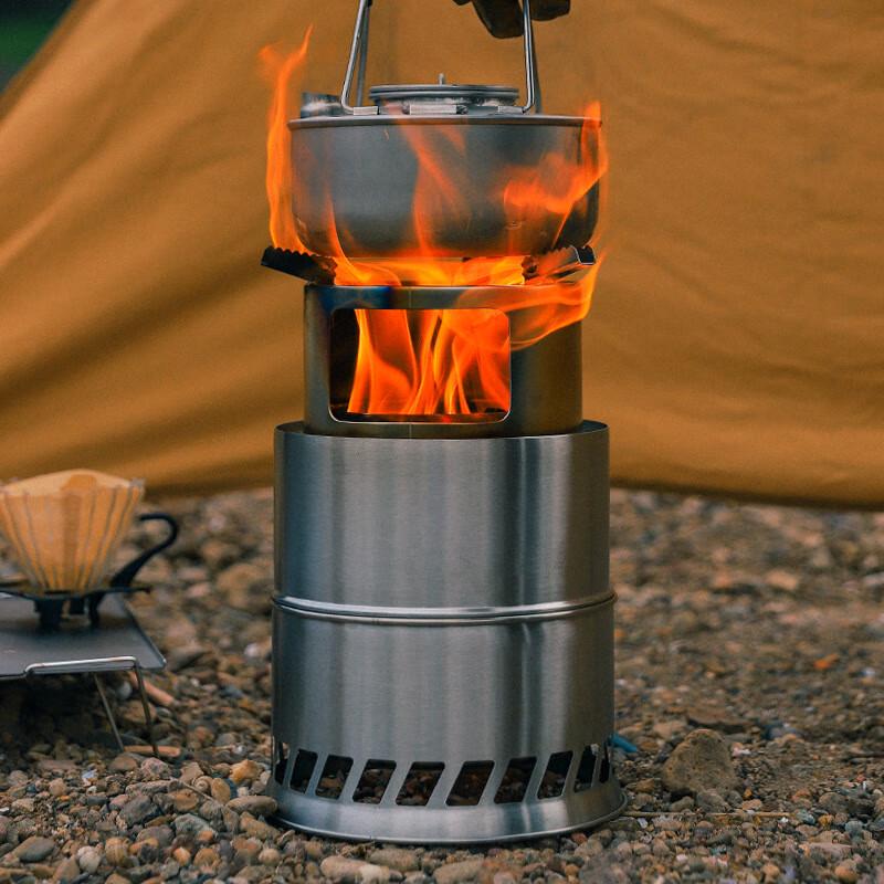ZISIZ Stainless Steel Portable Wood Burning Stove