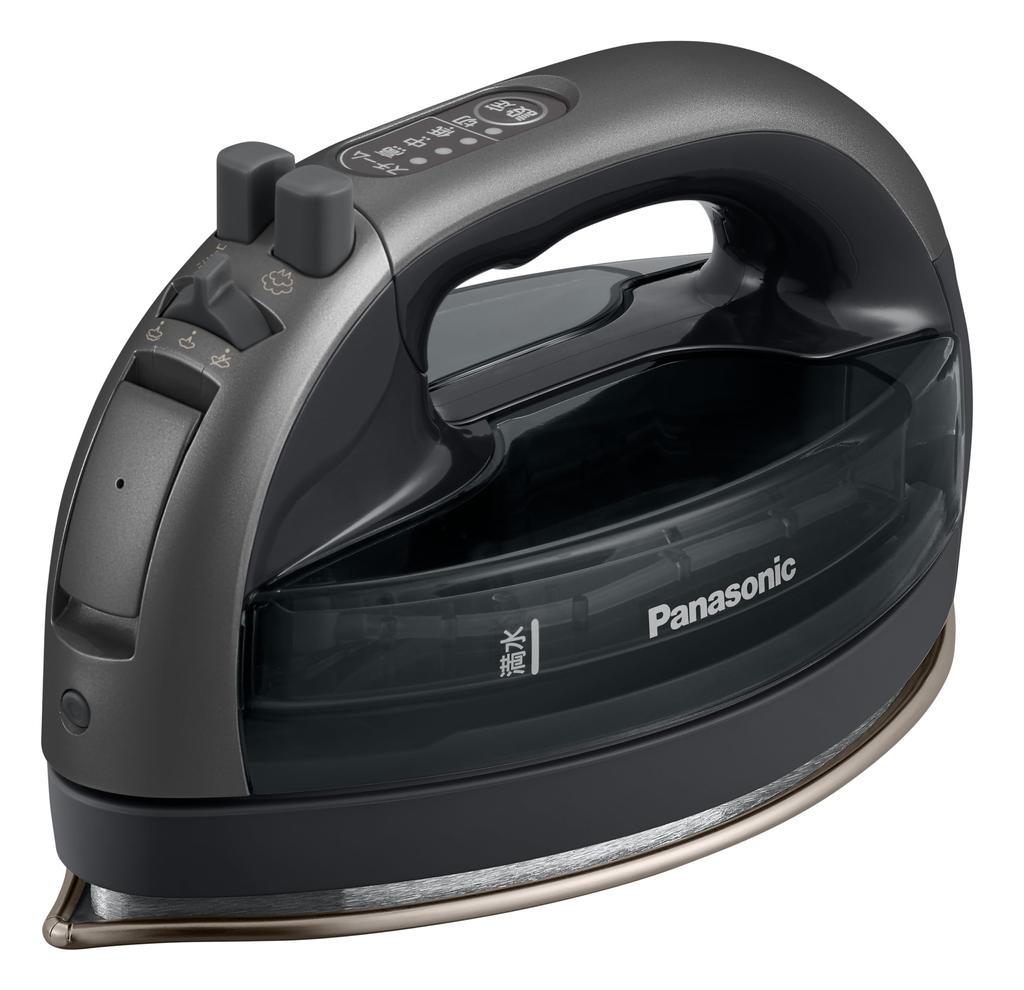 Panasonic Najnowszy model Panasonic Cordless Steam W Head Iron Stal nierdzewna x Niklowana powłoka dezynfekująca Spokojna czerń Karuru [2023 Cordless] NI-WL708-K