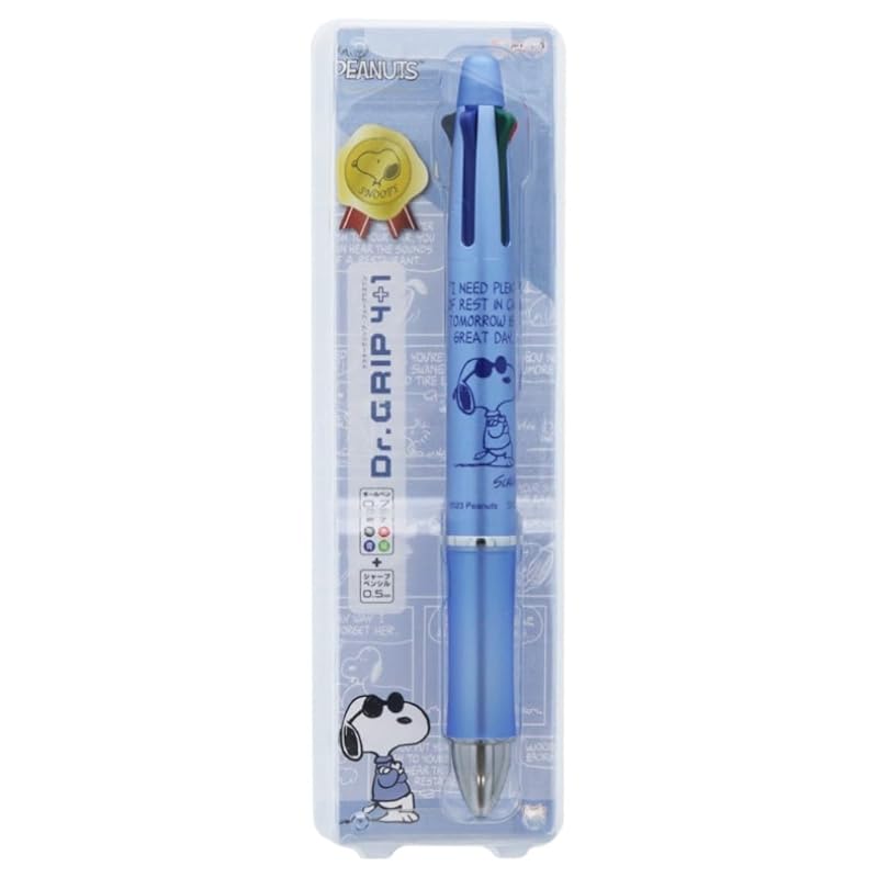 

sunstar stationery snoopy multifunction pen Dr.Grip 4+1 blue S4654960