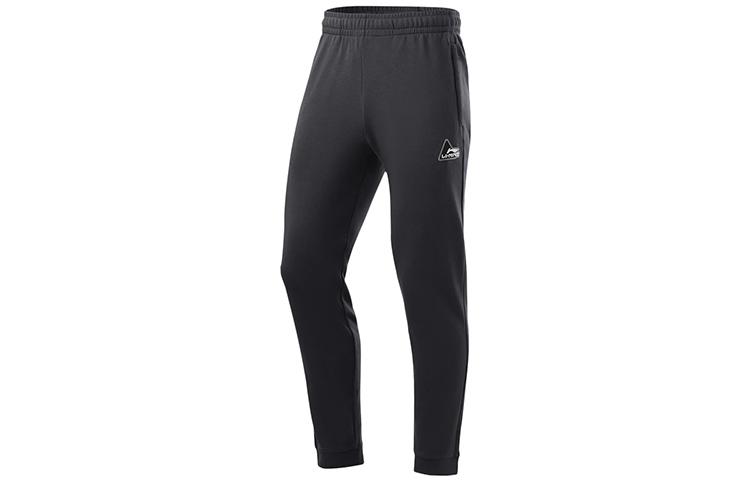 Li Ning Training Series Knitted Sweatpants Men s Ebony Black Moderate Cuffed Pants AKLR367-2 XXL