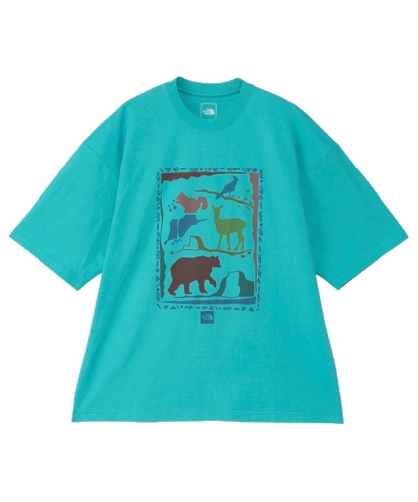 The North Face Yosemite Animal Geyser Size L S/S Tee, Aqua,