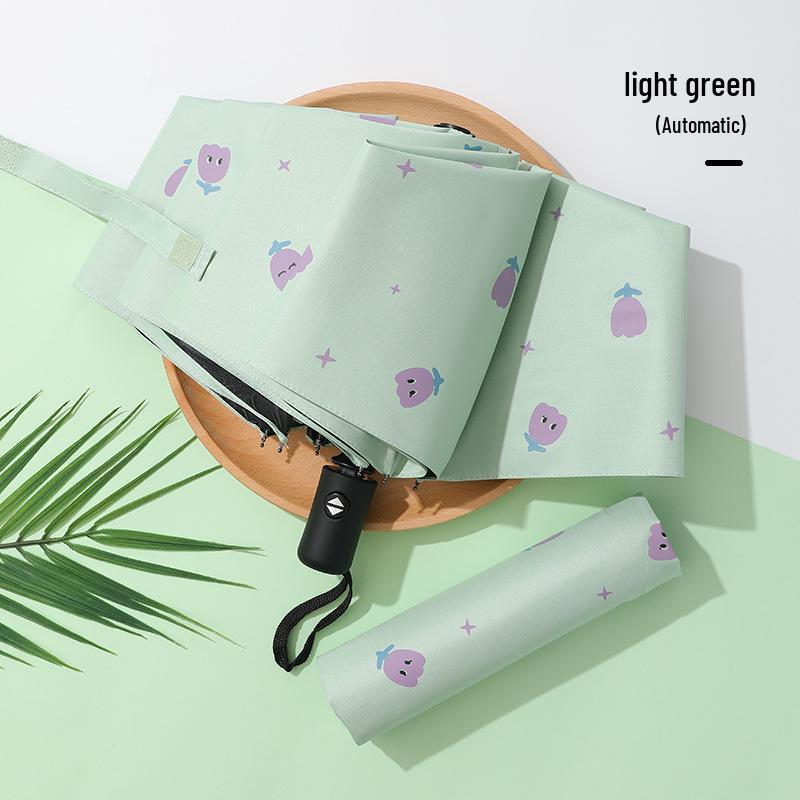 Women's Folding Sun & Rain Umbrella with UV Protection and Logo