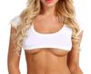 [DOKiDOKi] Ultra-short T-shirt (White) - Underbust-revealing, Barely There, Sexy, Lightweight Cut-and-sew Top, Size S