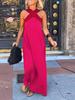 INS Home Casual Loose Shoulder Patchwork Sleeveless Women's Fashion Summer Dress