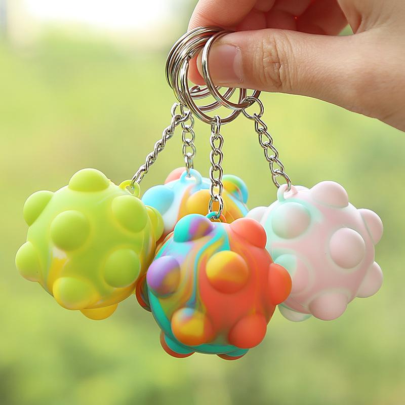 In Stock Decompression Ball 3D Spherical Rodent Pioneer Bubble Ball Pressing Toy Pinch Music Children's Decompression Toys Wholesale