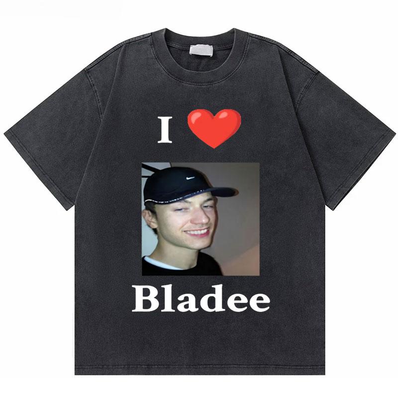 Washed Vintage Rapper Bladee Hip Hop Oversized Tshirt Drain Gang Graphic Tshirt Men Women Fashion Artistic Sense T Shirts