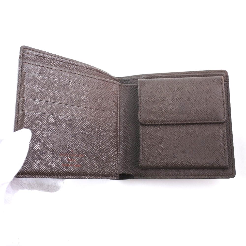 Louis Vuitton Peněženka Marco skládací N61675 Hnědá plátno Damier pánská Použitá