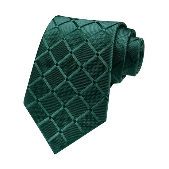 Men Tie Geometric Plaid Pattern Pure Color Design Smooth Texture Dress Tie Business Office Formal Necktie