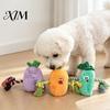 Durable Cotton Rope Toy Stuffed Vegetable Dog Toy, Interactive Squeaky Chew Plush Carrot Eggplant Aggressive Chewer Green Pepper with Arm for