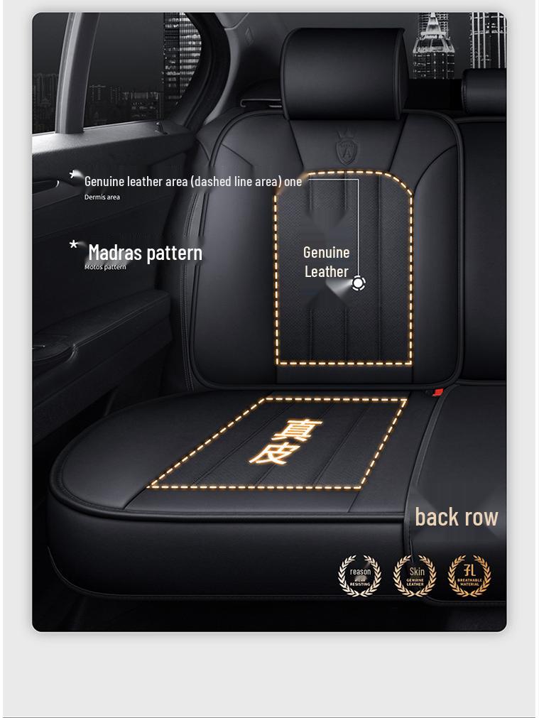 Universal Genuine Leather Seat Cover for Lynk & Co 06 - All-Season Car Pattern Design