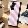 Stripe Heart Pattern Case For Samsung Galaxy Z Fold 8 Ultra 7 6 5 Fold8 Fold7 Fold6 Luxury Leather Skin Hard Folding Phone Cover