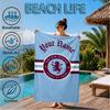 Custom Name Beach Towel Aston Villa Football Club Soft and Quick-drying Beach Towel, Suitable for Travel, Swimming Pool, Gym, Yoga, Gifts