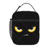 Angry Eyes Lunch Bag Reusable Portable Cooler Thermal Lunch Box Oxford Bento Tote Bag for Work Travel Picnic