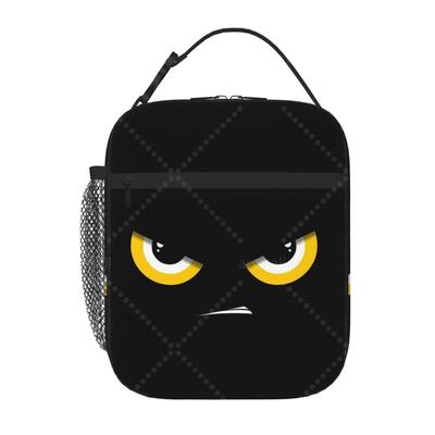 Angry Eyes Lunch Bag Reusable Portable Cooler Thermal Lunch Box Oxford Bento Tote Bag for Work Travel Picnic