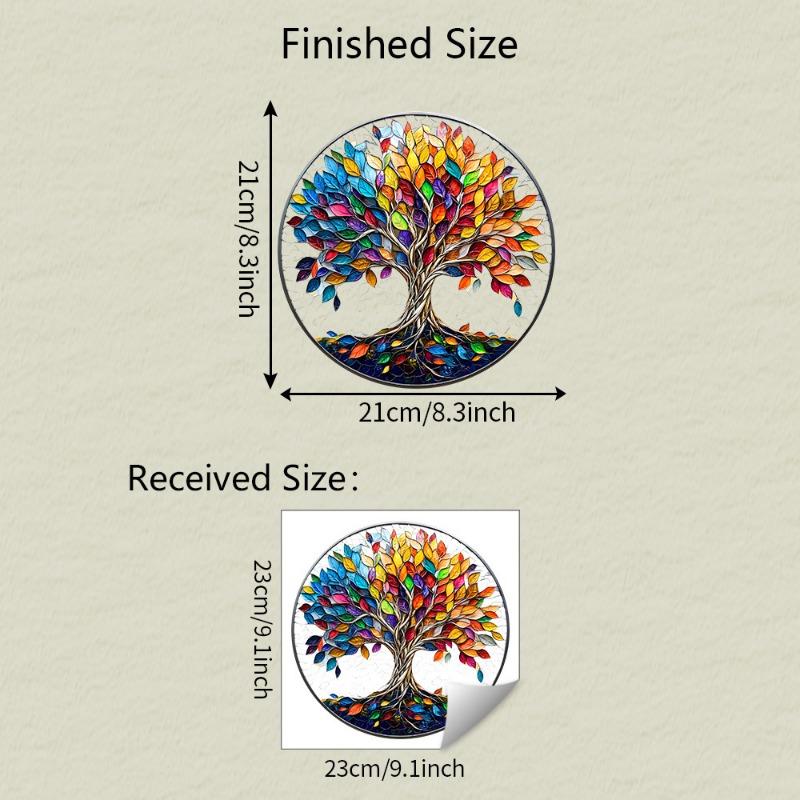 Fun-JD061 Creative Painted Life Tree Glass Window Beautification and Decoration Electrostatic Uv Window Sticker