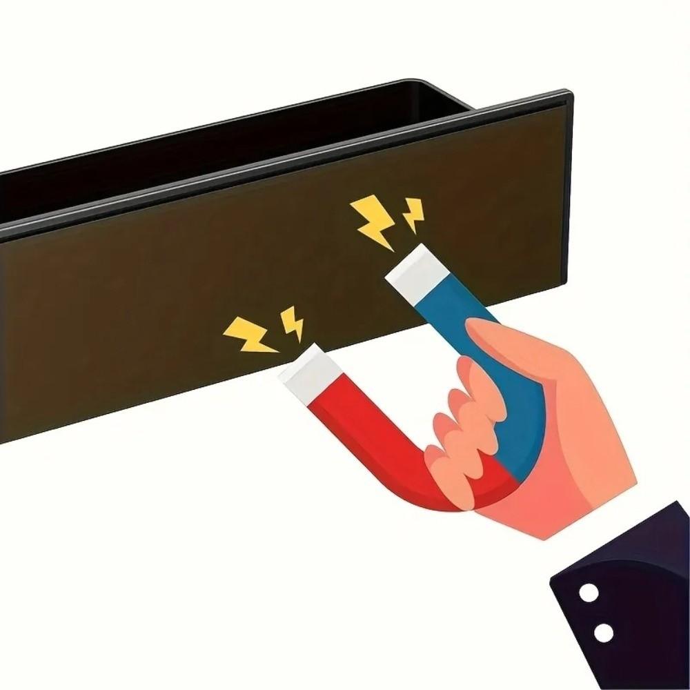 2pcs No Drilling Storage Basket Plastics Spice Storage Rack Refrigerator Microwaves