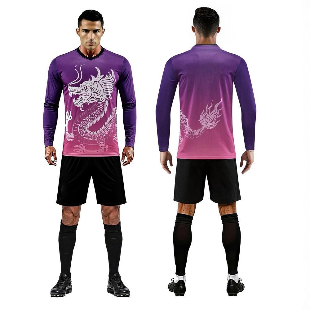 

Dragon Boat Festival Quick-Dry Team Uniform Set - Custom Text & Dragon Pattern Design 4XL фіолетовий