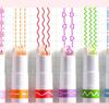 6Pcs/Set Creative Colored Highlighter Pen Set Flowers Line Shaped Line Shaped Marker  Journaling