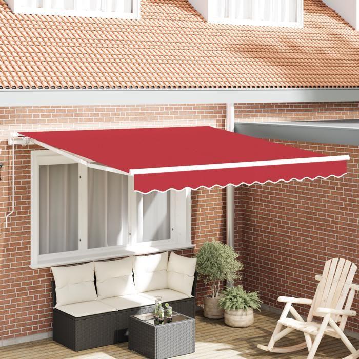 VidaXL Store Manuel Rétractable Rouge 350x250 cm 3330429