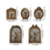Antique Ornate Photo Frame with Florals Relief Retro Picture Frame Wall and Tabletop Display for Home Decors Art Gallery