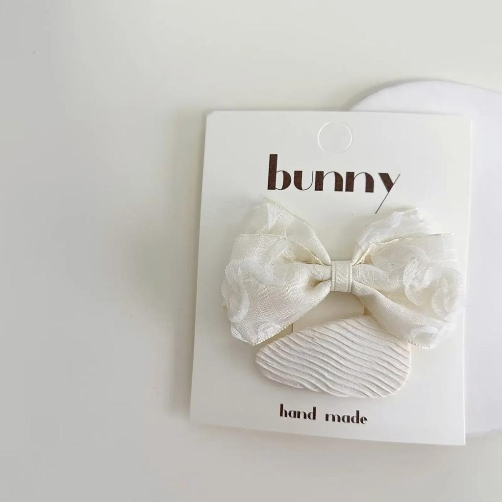 Vintage Lace Bowknot Hair Clip for Baby Girls Retro European Style with Floral Design Girl Bang Side Clip Lovely Kids Headwear