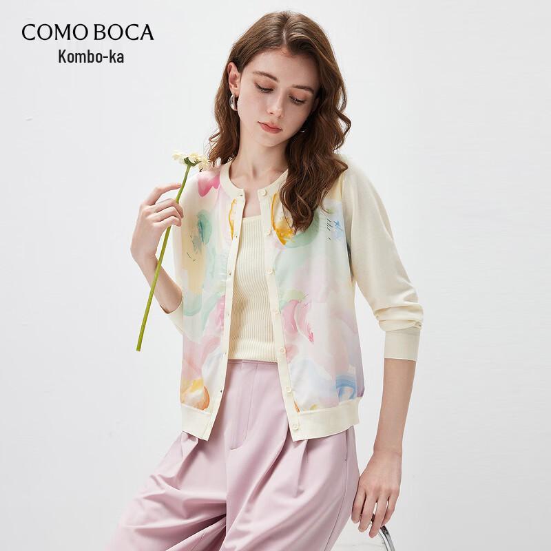 Commombaca Women s Silk Blend Gradient Knit Cardigan 2XL