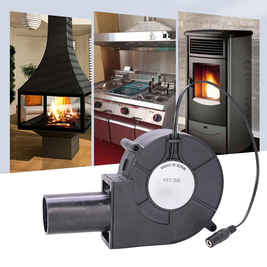 Powerful 12V Electric Blower Durability Construction For Fireplaces Stove Outdoor Cooking And Electronic Device Cooling