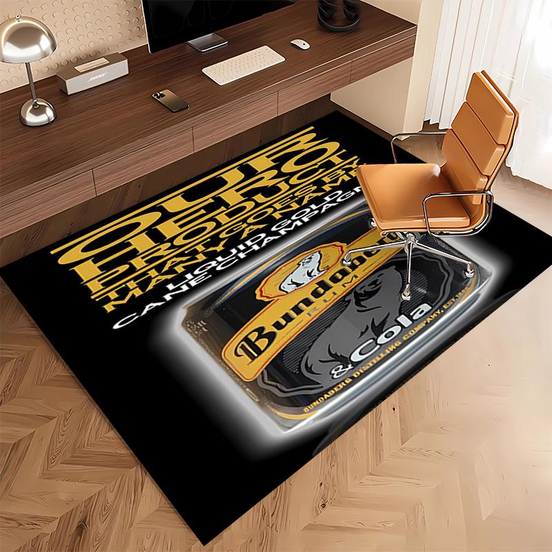 RUM B-Bundaberg Print Area Rug - Soft,Washable Non-Slip Indoor Mat,Living Room,Home Office Decorative Rug