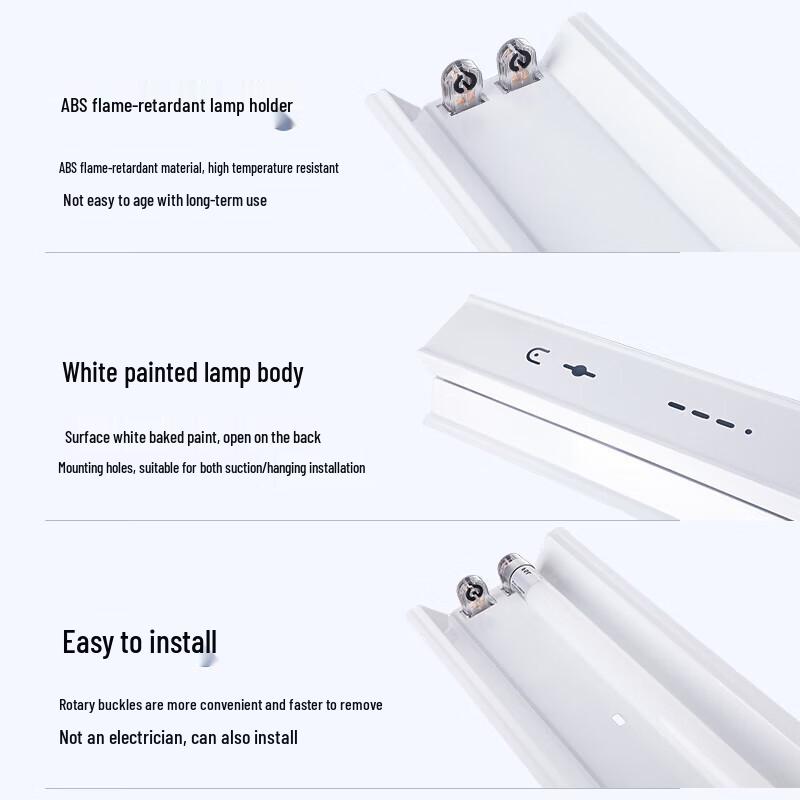 FSL 1.2m T8 Double Tube LED Fixture Bracket with Cover