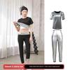 Women's Full-Coated Sweat Suit: Vest & Top Sports Set for Running and Fitness - Large Size